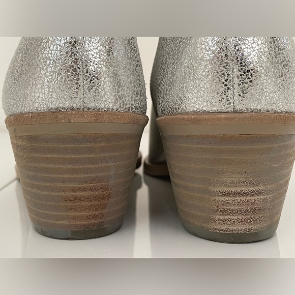 Dolce Vita Solida Leather Silver Metallic Embroidered Cowboy Western Boots Sz 7 - Picture 16 of 16